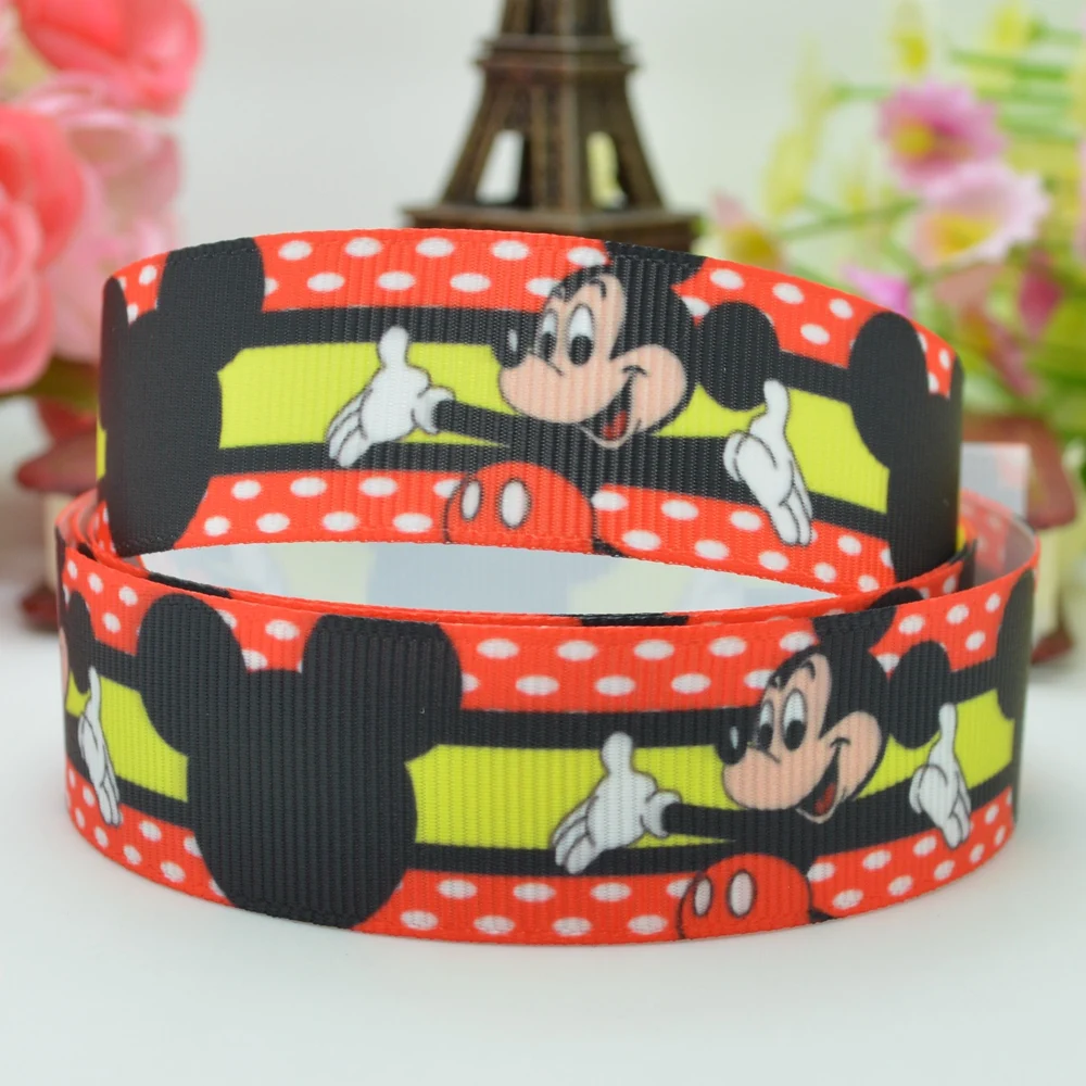 DUWES 7/8 &quot22 мм 2 5 10 20 50 ярдов Микки Минни Звездные войны печатных grosgrain ленты hai rbow DIY