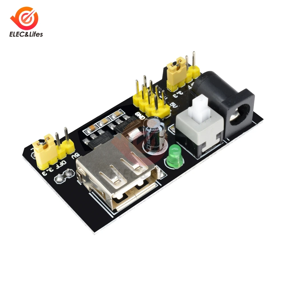 

5Pcs MB102 Power MB102 Breadboard Power Supply Module 3.3V 5V For Arduno Solderless Compatible Bread board 700mA