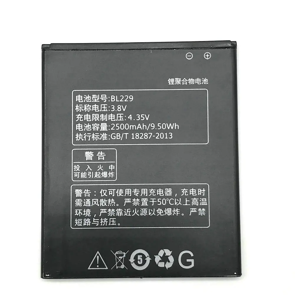 Новый BL229 2500mAh 3 8 V батарея сотового телефона для Lenovo A8 A806 A808t мобильный телефон
