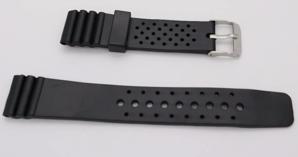 20 мм (18 Пряжка) мужские и женские черные силиконовые резиновые прямые наручные