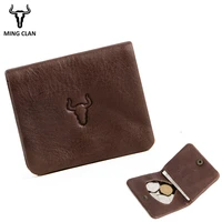 mingclan men women genuine leather coin purse mini small wallet female real coin wallet creative designer individuation coin bag