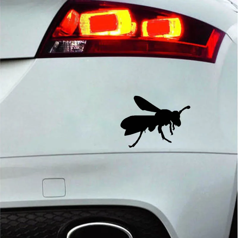 

YJZT 14.1CM*10.5CM Cool Delicate Funny Cute Insect Bug Shadow Beautiful Vinyl Decal Lovely Car Sticker Black/Silver C19-1298