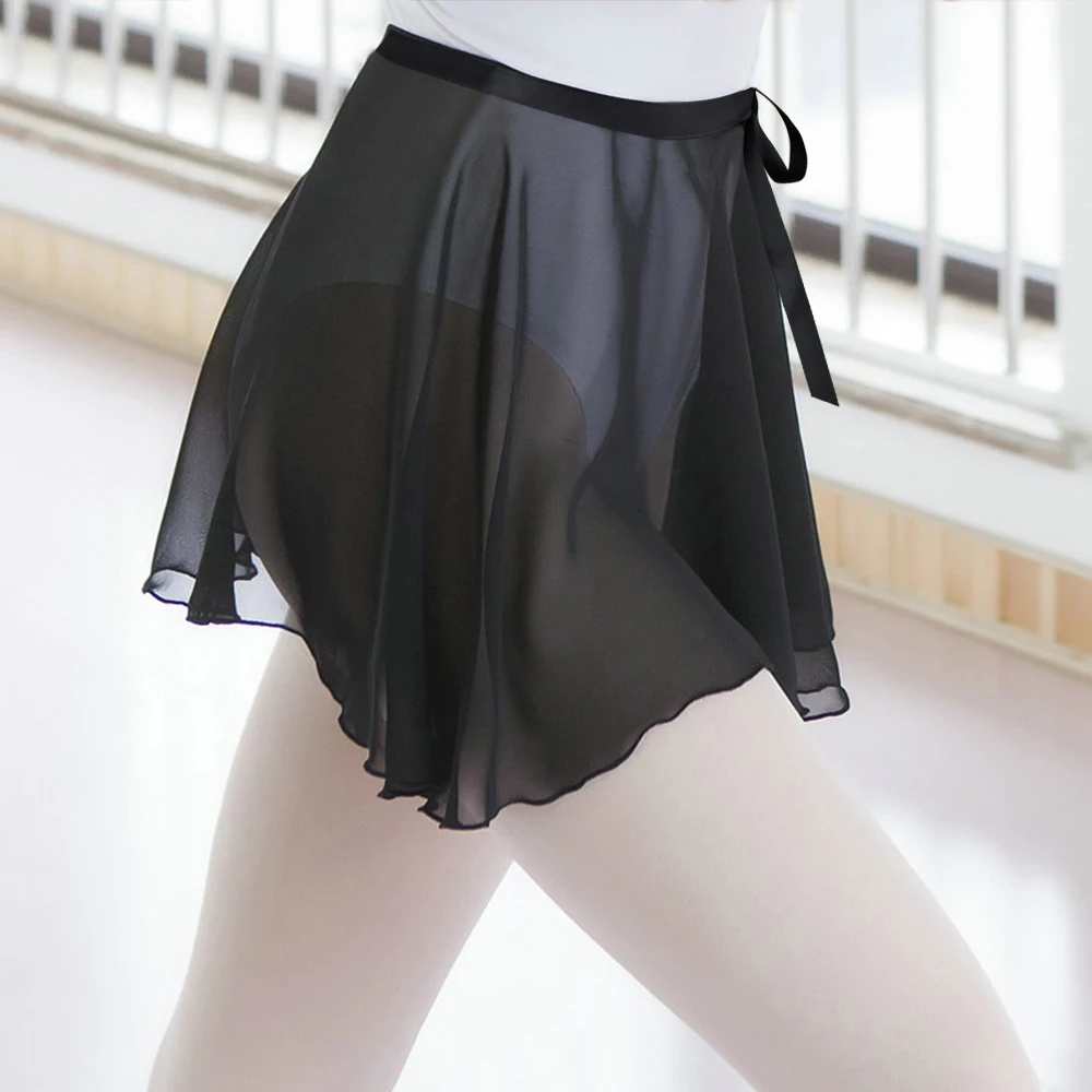 Bezioner Girls Women Ballet Wrap Skirt Chiffon Dance Costume With Adjustable waist tie | Тематическая одежда и униформа