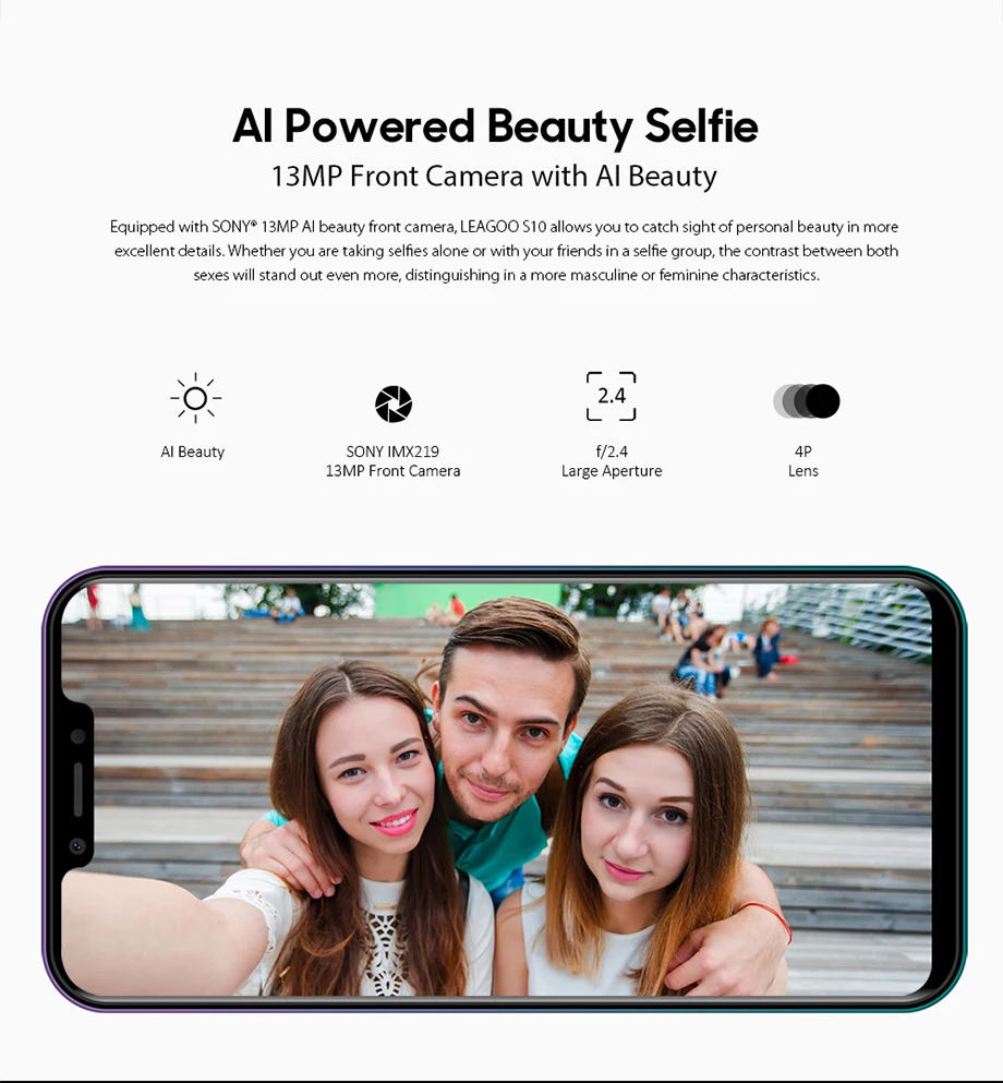 LEAGOO S10, глобальная версия, Android 8,1, смартфон, 6 ГБ, 128 ГБ, 6,21 дюйма, 19:9, u-образная система, 4050 МП, мАч, встроенный экран, отпечаток пальца, мобильный телефон