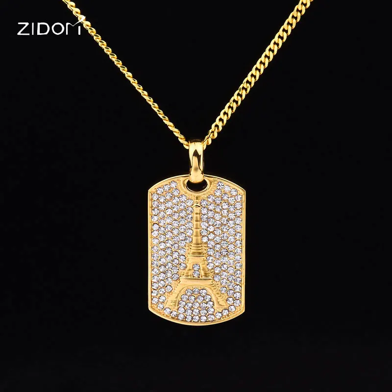 Мужская цепочка с подвеской в виде Эйфелевой башни 24 дюйма|hip hop jewelry|fashion jewelryjewelry