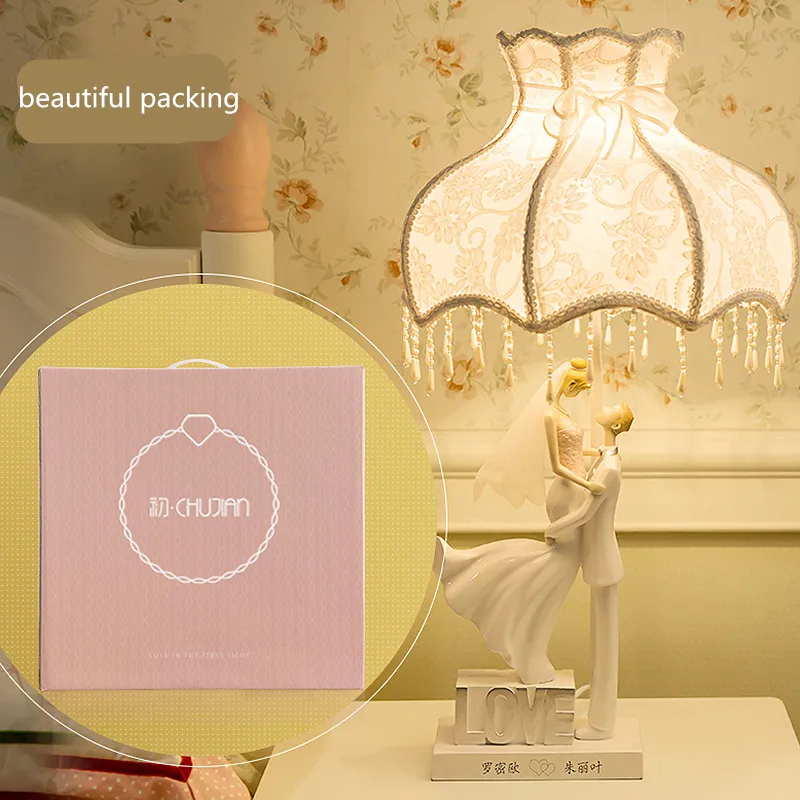 Свадебное украшение подарок для влюбленных поцелуй диммер настольная лампа