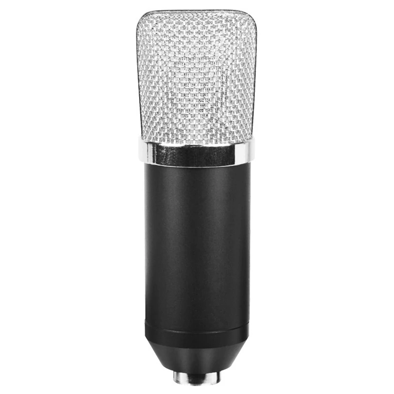Black BM700 динамический конденсаторный проводной микрофон для записи звук студийный поп-фильтр с амортизатором для записи комплект KTV караоке - Цвет: Black