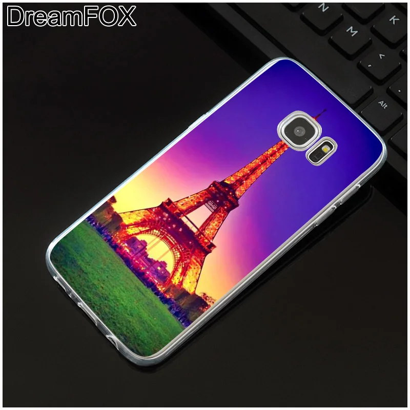 DREAMFOX M122 Paris Eiffel Tower Soft TPU Silicone Cover Case For Samsung Galaxy S5 S6 S7 S8 S9 S10 5G S10E Lite Edge Plus |