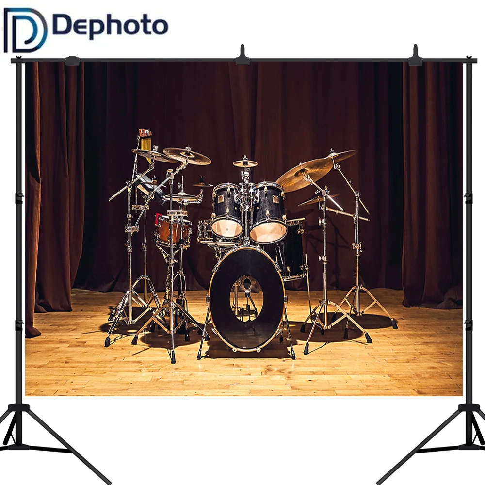 Dephoto Band концертный фон для фотосъемки Музыкальный барабан набор интерьерные фоны
