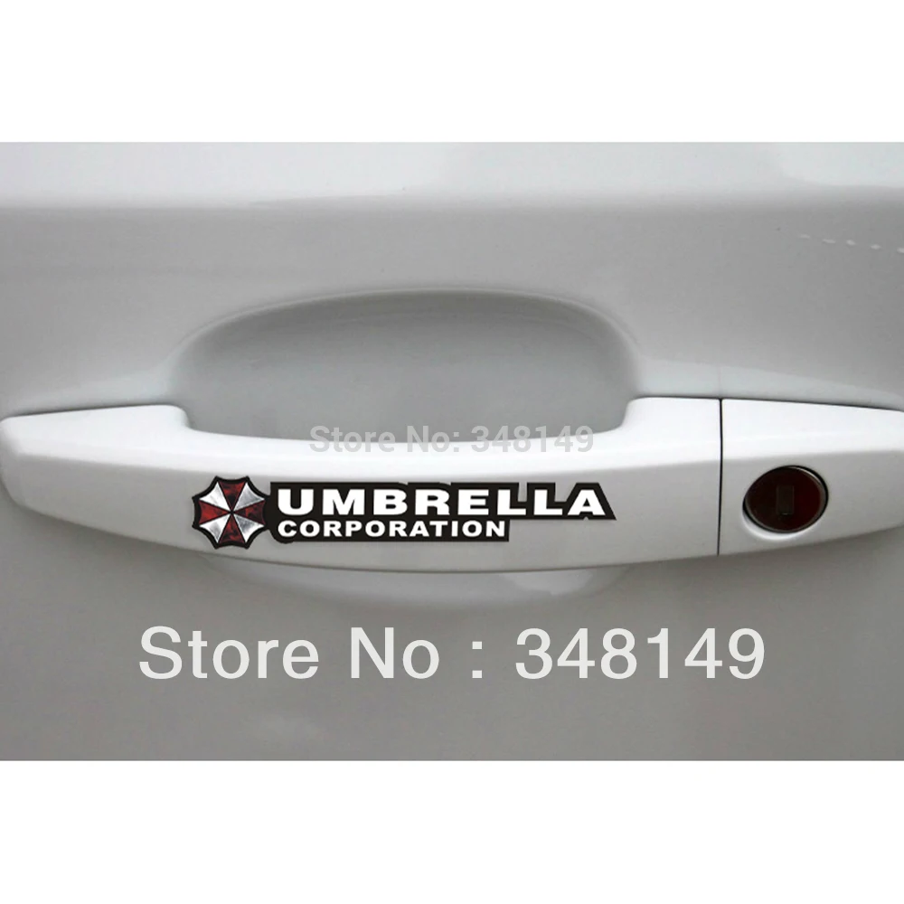 4 стикера и наклейки на дверную ручку автомобиля Umbrella Corporation для Toyota Ford Focus Chevrolet