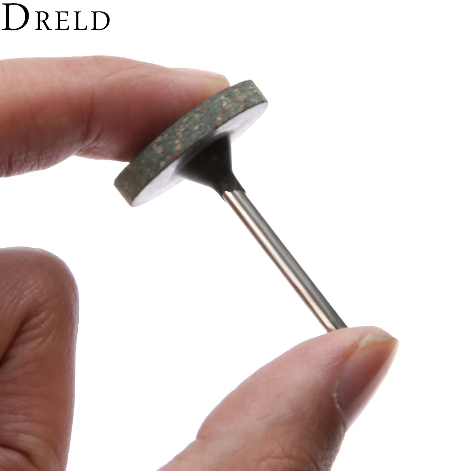DRELD 10 шт. Dremel аксессуары 25 мм резиновая Шлифовальная головка Полировочный шлифовальный диск для металла дерева роторный инструмент 3 мм хвостовик