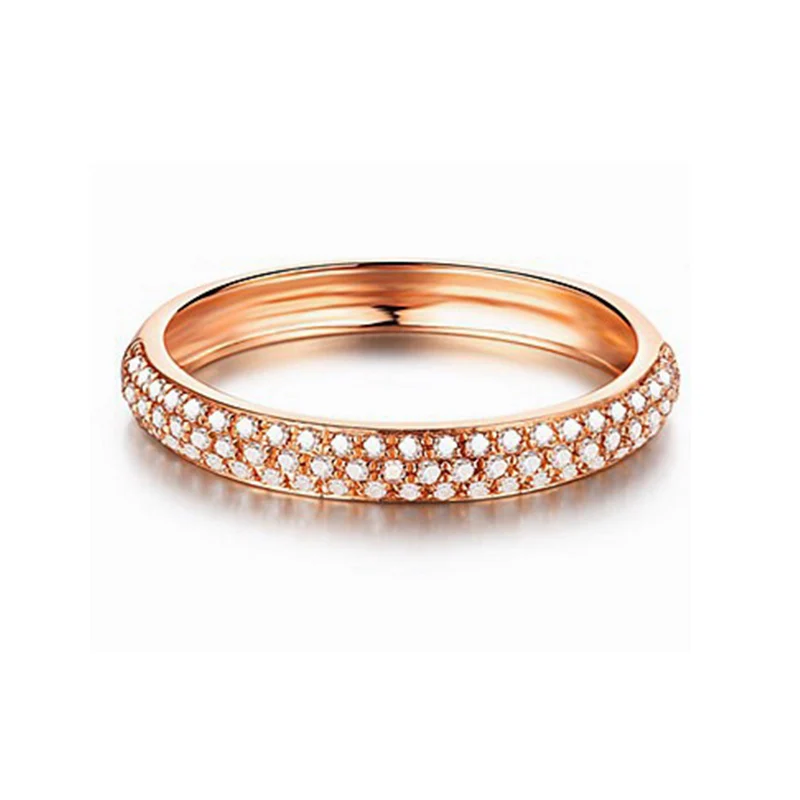 Rose Gold BAIHE Твердые 10 К из белого золота(AU417) 0.2ct H/SI круглая огранка из натуральной бриллиантами Обручение Для женщин Fine Jewelry подарок кольцо - Цвет камня: Rose Gold
