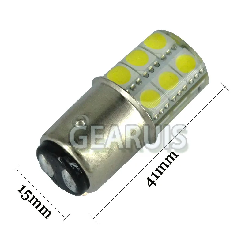 100 шт. P21/5 Вт S25 1157 силиконовая BAY15D 12SMD 5050 Светодиодный лампа 2 Холодный белый 8000K