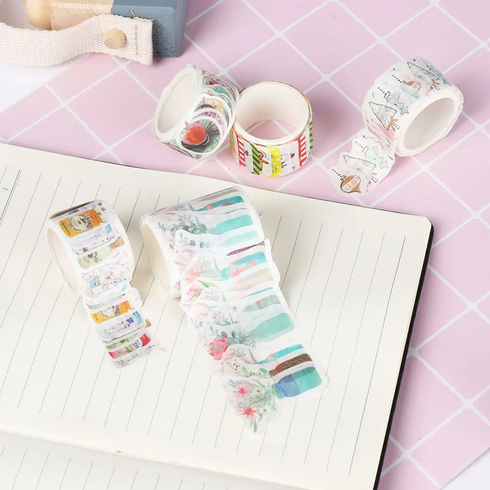 1 рулон(80 шт.) Сделай Сам лента для декорации Washi DIY наклейки для дневника Скрапбукинг ручной работы малярный скотч 17 видов стилей лента Washi