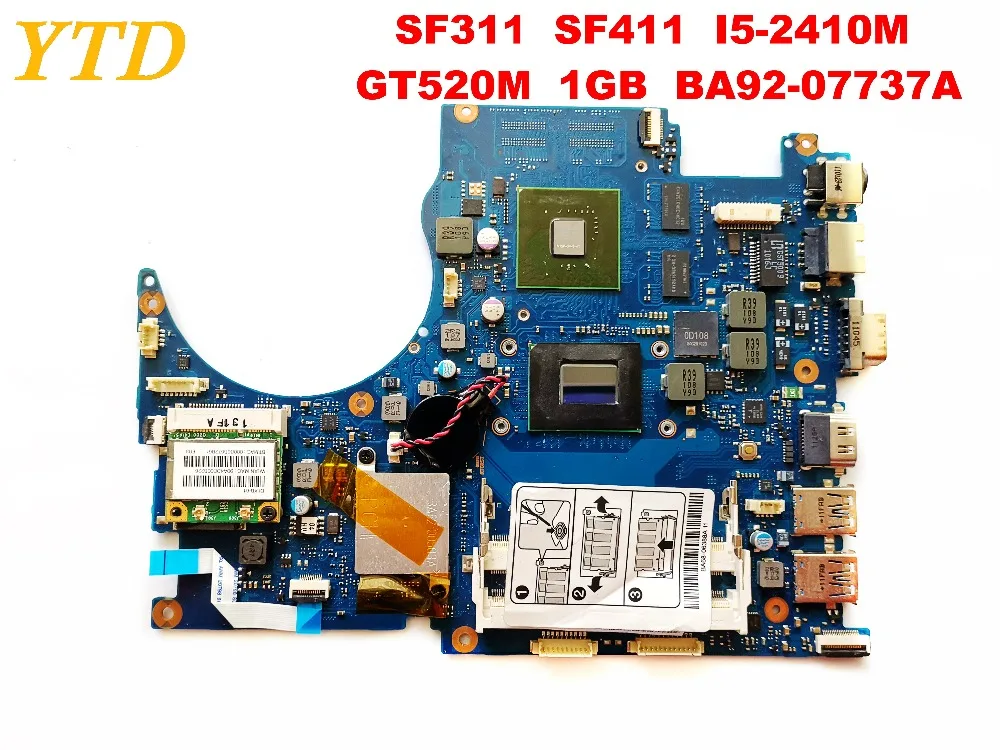 Оригинальное для Samsung RF311 RF411 Материнская плата ноутбука SF311 SF411 I5-2410M GT520M 1 ГБ BA92-07737A
