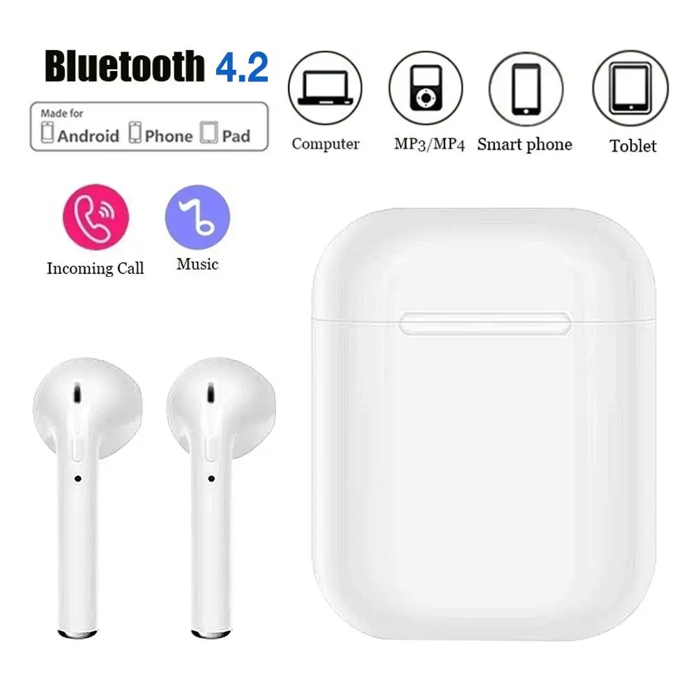 TWS Bluetooth 4 2 беспроводные наушники стерео с зарядным Баном звук наушник Музыка