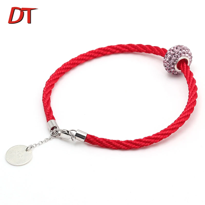 Серебряный круглый тегов анти аллергия diy поиск для браслет ожерелье шнура конец