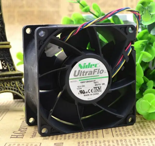 Оригинальный высокоскоростной серверный вентилятор NIDEC 12V 1.4A V80E12BGA5-57 80*80*38 мм |