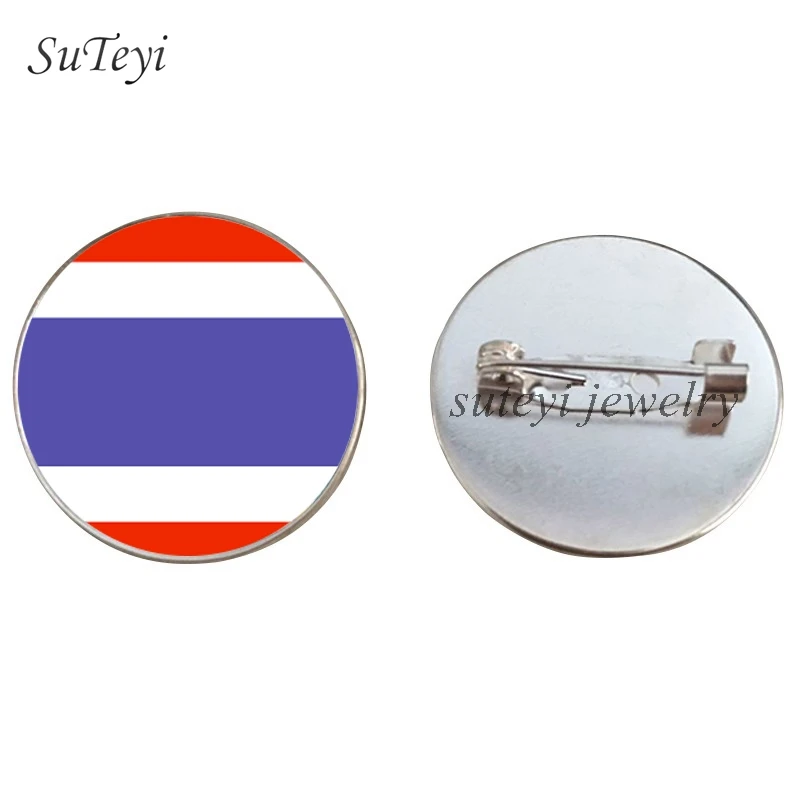 SUTEYI Sri Lanka/Флаг Таджикистана значок стекло шаблон брошь Таиланд/Турция/turkmenia флаг заколки кристаллы броши ювелирные изделия подарок