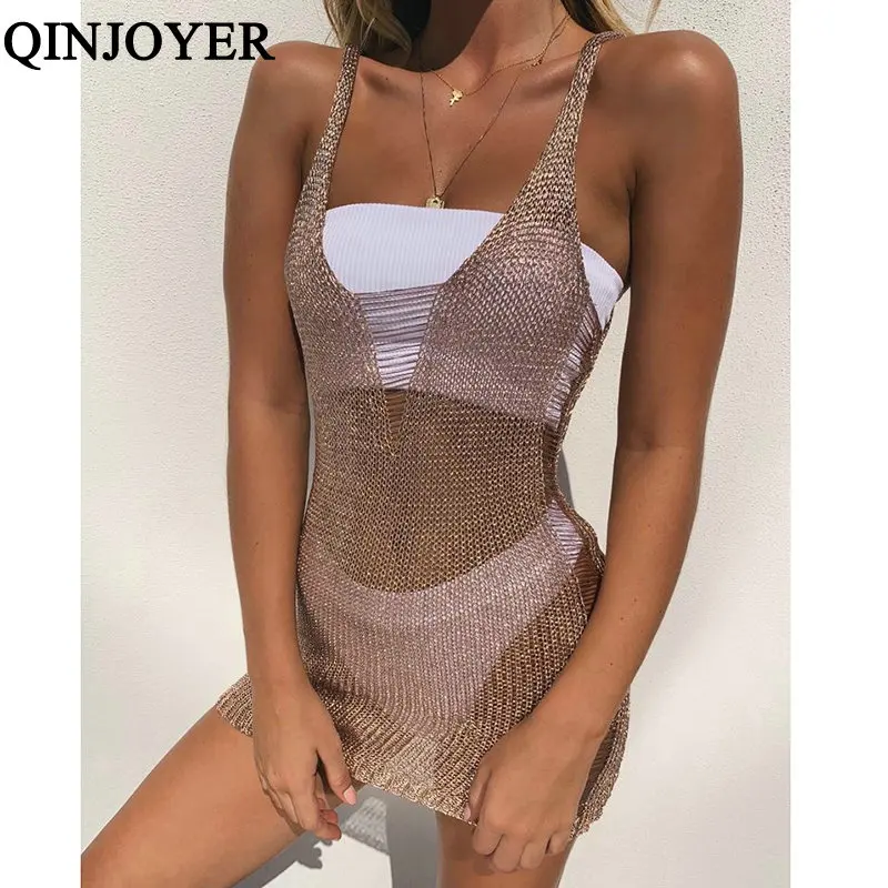 Женский прозрачный купальник Пляжная накидка летняя прозрачная пляжная одежда