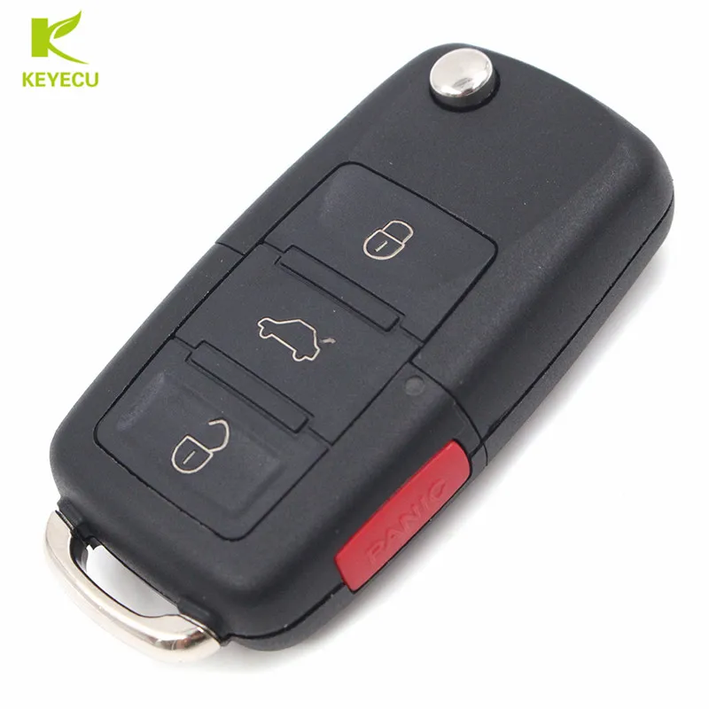 KEYECU складной дистанционный ключ 3 + 1 Кнопка 315 МГц 1J0 959 753 DC с чипом ID48 VW Golf Beetle Jetta