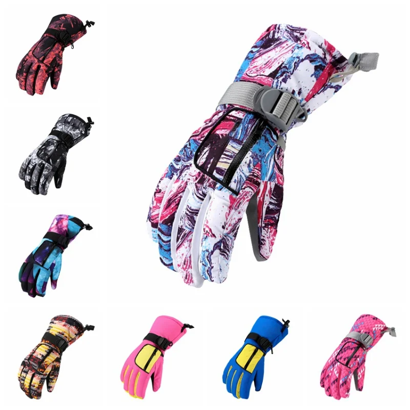 Men women Winter Warm Snowboarding Ski Gloves Kids Snow Mittens Waterproof Skiing snowmobile gloves | Спорт и развлечения