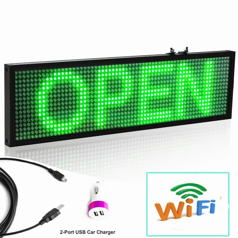 12 В автомобильный Автобус Грузовик P5 светодиодный дисплей для сообщений Зеленая