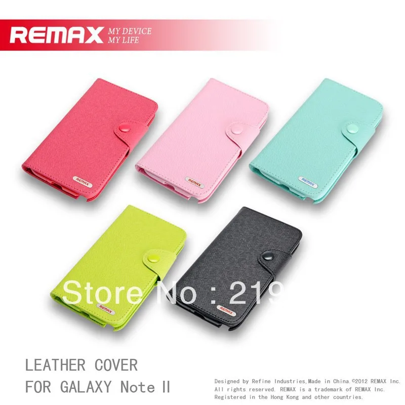 Good quality Remax Leather Cover Wallet Magnetic Closure for Samsung Galaxy Note 2 N7100 65pcs/ lot free shipping |