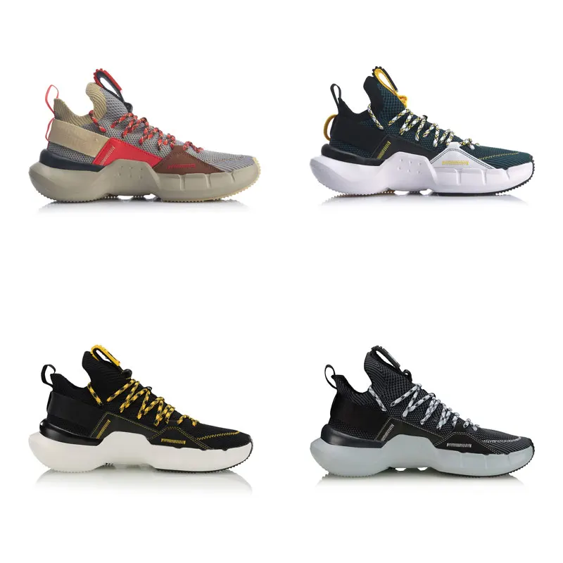 Li-Ning/Мужская обувь для баскетбола на шнуровке; спортивная обувь с дышащей подкладкой; кроссовки из моно пряжи; AGBP053 YXB305