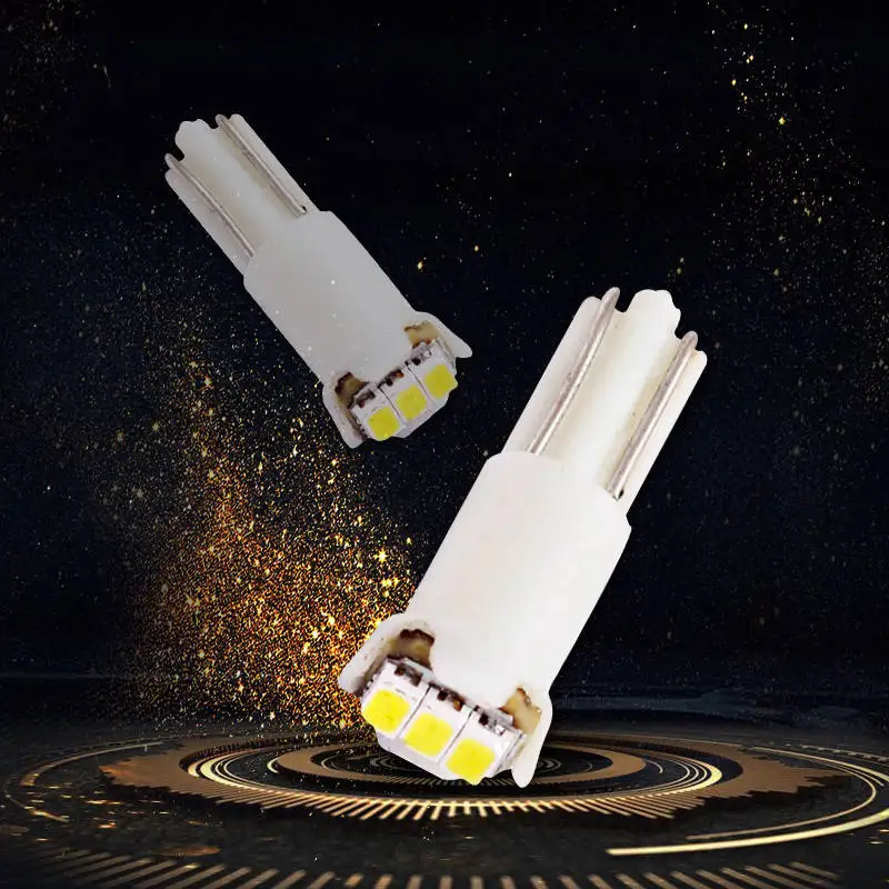 Автомобильные фары T5 W3W SMD белый 12В сигнальная лампа Светодиодная приборная