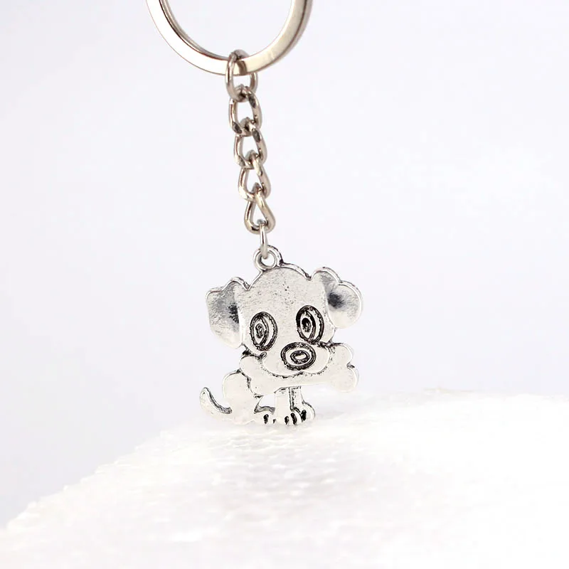 Hzew маленькая собака и кость брелок подарок | Украшения аксессуары