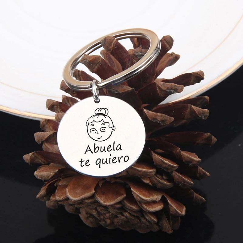 FLYANGEL Мода бабушка брелок испанский Abuela te quiero сумка очарование для бабушки