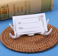 100pcslot wedding decoration resin antler place card holder for wedding favors supplies sn1684