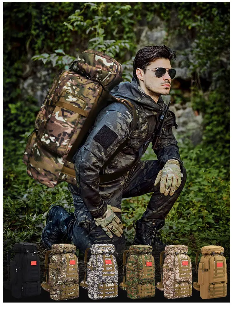 70L мужской военный тактический Молл рюкзак для кемпинга армейская сумка большой емкости рюкзак для путешествий Туризм Альпинизм Mohila XA770WA