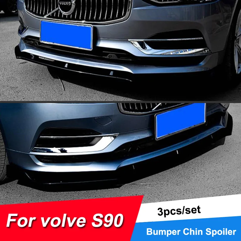 Спойлер для бампера volvo S90 2017 18 19 декоративный элемент защита подбородка