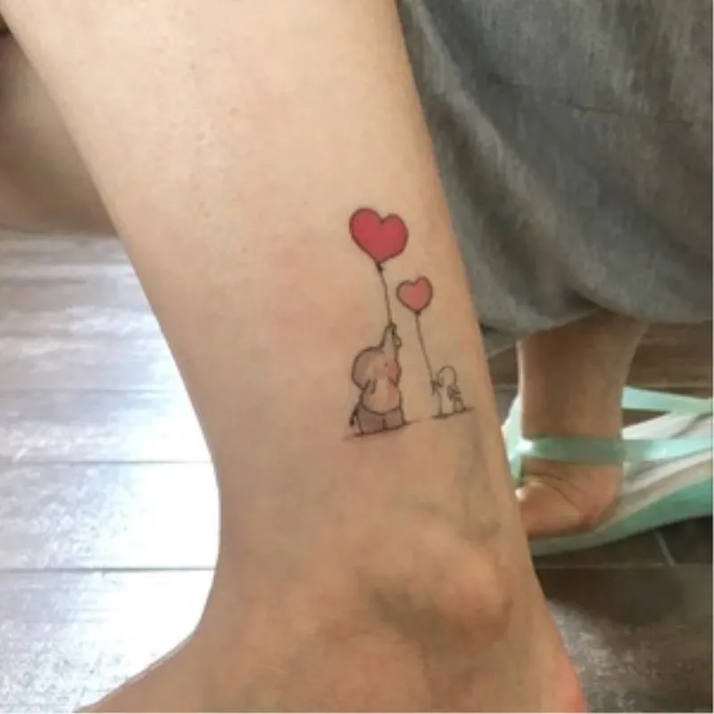 Tattoo affixed waterproof long-lasting tattoos cute cartoon balloons watercolor animals small fresh | Красота и здоровье