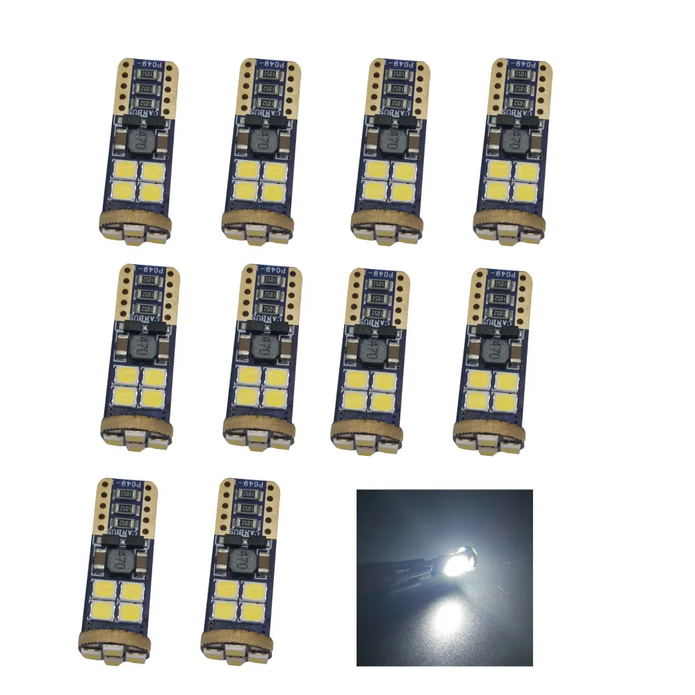 

NO error Canbus ! 10pcs T10 W5W 12 Smd 3030 Canbus Auto Led Door Light Canbus Led Light License Plate Light 12V