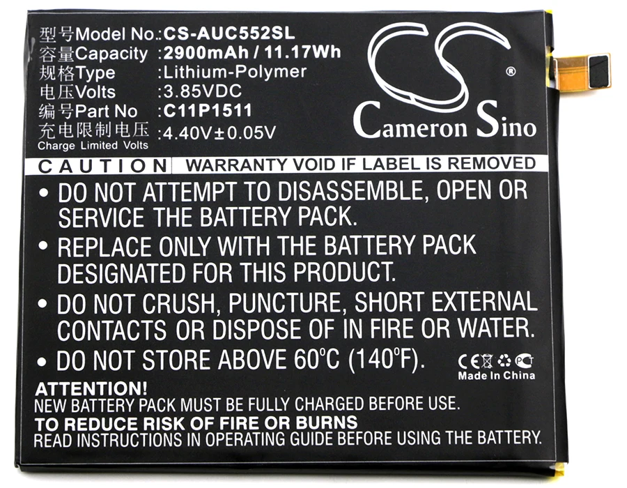 Высококачественная батарея Cameron Sino 0B200 02000500 C11P1511 для Asus ZE552KL ZenFone 3 Deluxe Dual SIM Glob