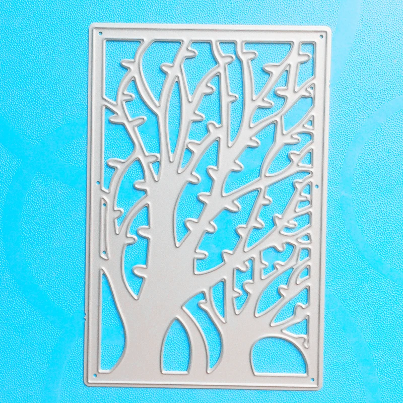 

YINISE Metal Cutting Dies For Scrapbooking Stencils Tree Background DIY Album Cards Making Embossing Folder Craft Die Cuts Mold