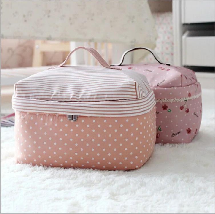 

Cotton Fabric Makeup Bags With Multicolor Pattern Cute Cosmetics Pouchs For Travel Ladies Pouch Women Cosmetic Bag Borse Da Don