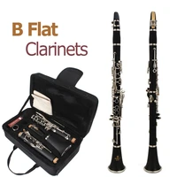 17 key bb flat clarinet bakelite body nickel silver plated keys with tube cloth screwdriver and storage box