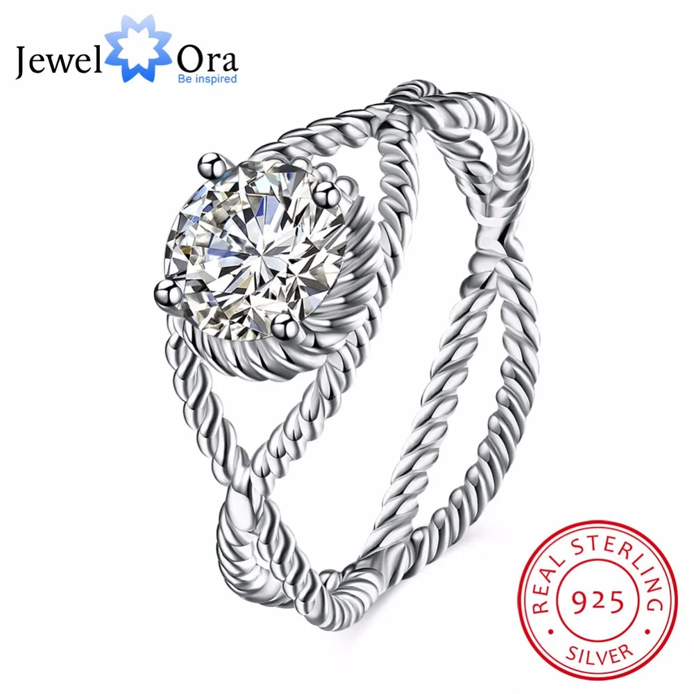 Женское кольцо из серебра с фианитом 9 мм | Украшения и аксессуары