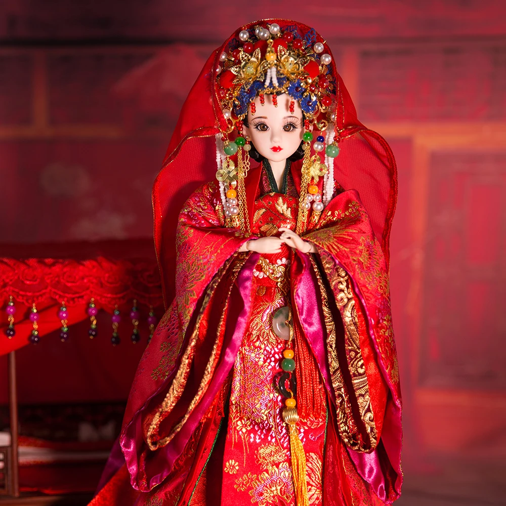 Шарм Fortune Days East кукла в древнем костюме 1/6 как BJD Song Dynasty Bride с макияжем свадебный