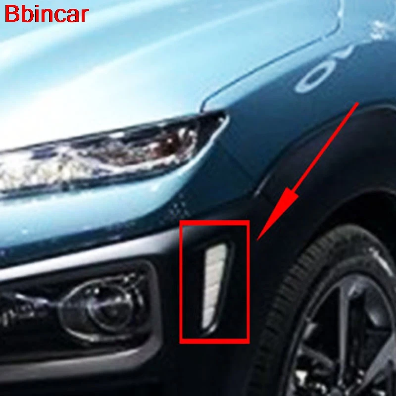 Bbincar для Hyundai Kona Encino 2018 2019 ABS Хромированная передняя сторона Truning Light Cover Frame Trim