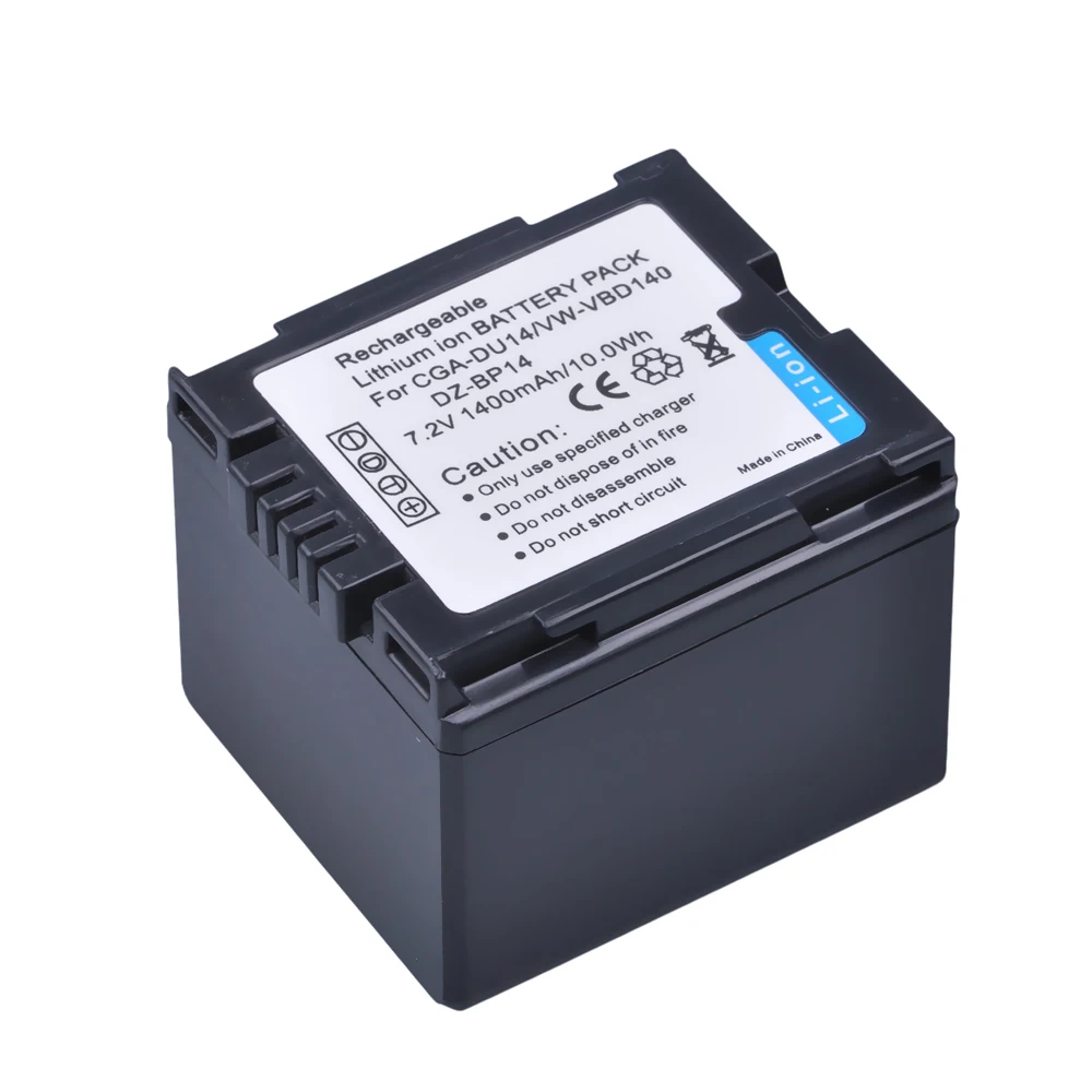 PowerTrust 1 шт. 7,2 V 1400 мА/ч, CGA-DU14 CGA DU14 Камера Батарея для цифрового фотоаппарата Panasonic DU06 DU07 NV-GS10 VDR-M70/M50 CGA-DU12 VW-VBD140