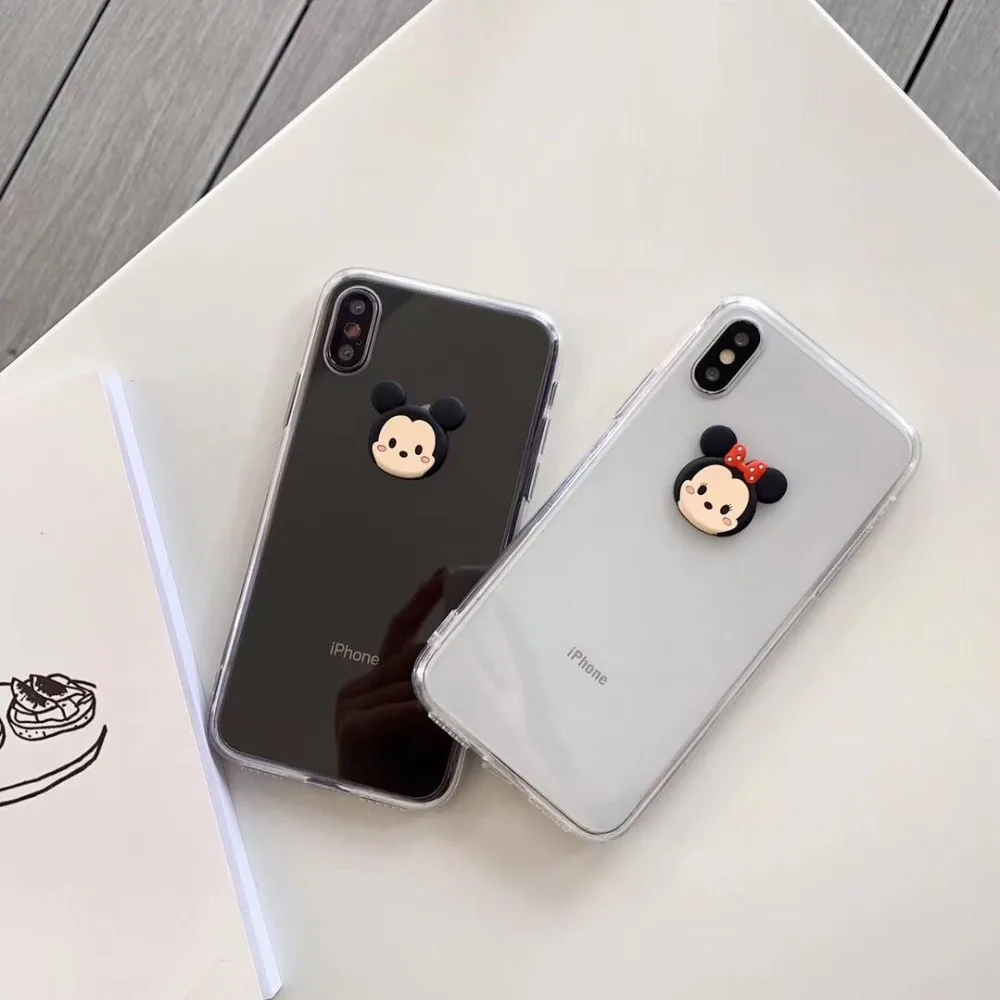 ORYKSZ 3D Микки и Минни Маус чехол для телефона iphone XR X XS Max 8 7 6 S Plus ультра тонкий