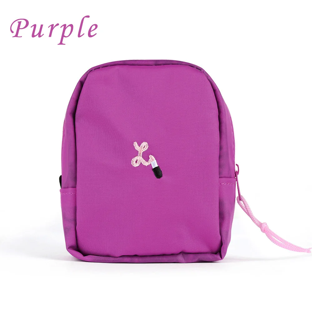 Purple Женская маленькая художественная косметичка для путешествий, маленькая косметичка, косметичка для туалетных принадлежностей, чехол-органайзер, водонепроницаемая Нейлоновая Сумочка для макияжа - Цвет: Purple