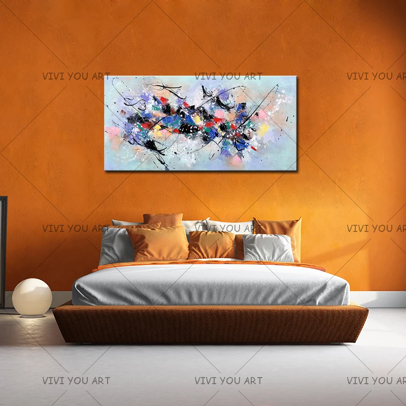 Рождественская лучшая художница 100% цветная Красивая абстрактная картина маслом