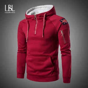 Толстая теплая толстовка, Мужская Осенняя модная повседневная однотонная флисовая толстовка с капюшоном для мужчин и женщин, Спортивная кофта на молнии