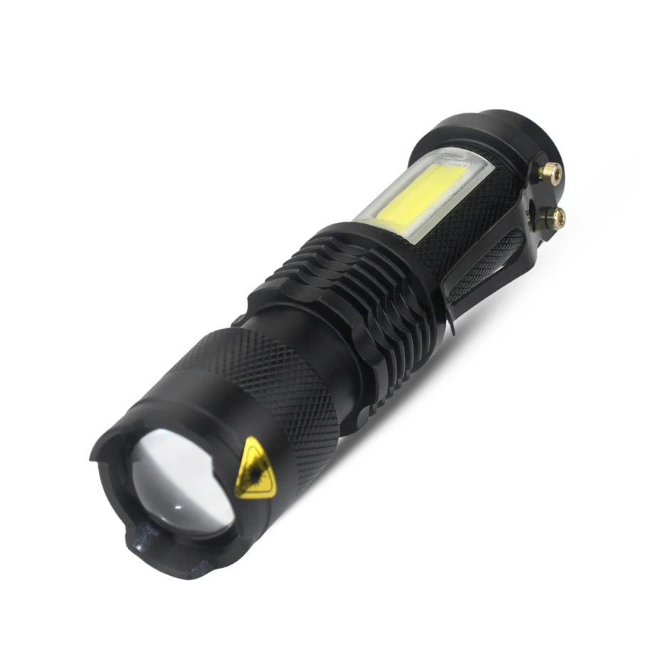 

Portable Mini LED Flashlight Q5 COB Working Lamp Waterproof LED Flashlights Zoom Torch Ultra Bright Lantern Use AA 14500 Battery